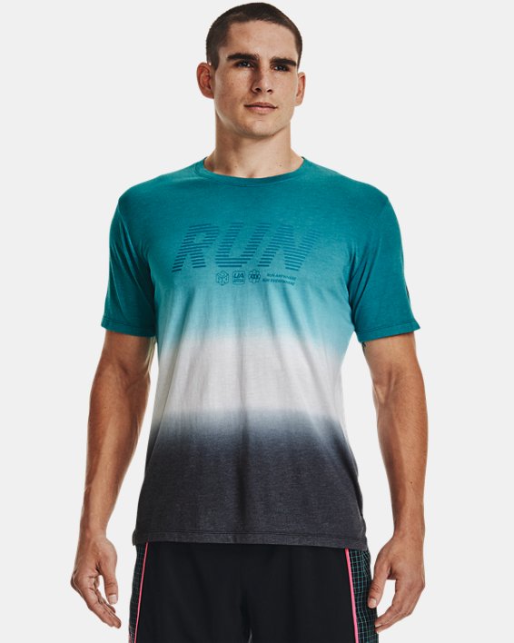 T-shirt à manches courtes UA Run Anywhere pour homme, Blue, pdpMainDesktop image number 3